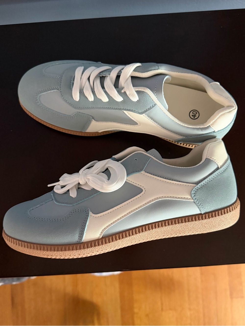 Women’s Light Blue and White Casual Sneakers
